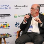 Diretor Técnico da S&P Global, Flavio Fernandes, durante painel na offshore week 2025, no Rio, em 21 de outubro (Foto agência eixos)