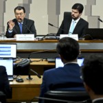Eduardo Braga, Fernando Coelho Filho e Sandoval Feitosa durante audiência da MP 1304 para debater contenção da CDE (Foto Jefferson Rudy/Agência Senado)