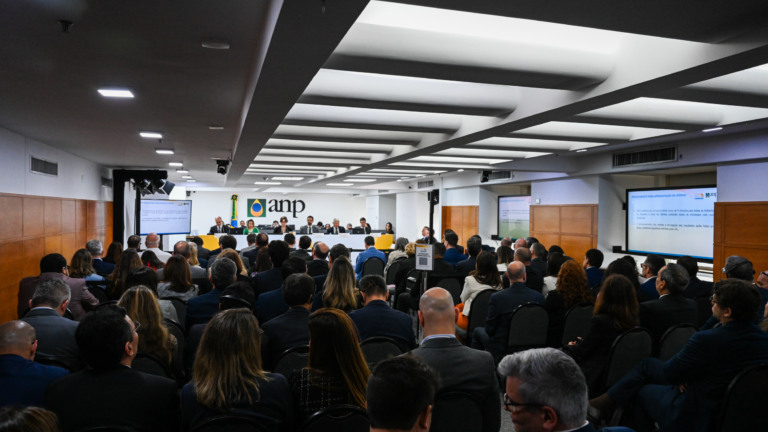 Heloise Costa, presidente da CEL, iniciando o leilão da 3º Ciclo da OPP, em 22 de outubro de 2025 (Foto Juliana Rezende/agência eixos)