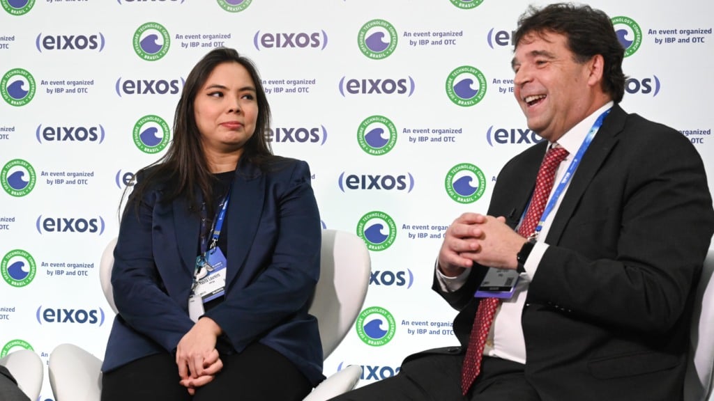 Presidente e diretora da PPSA, Luis Fernando Paroli e Tabita Loureiro, durante entrevista ao estúdio eixos na OTC Brasil 2025, no Rio, em 29 de outubro (Foto Juliana Rezende/agência eixos) Presidente e diretora da PPSA, Luis Fernando Paroli e Tabita Loureiro, durante entrevista ao estúdio eixos na OTC Brasil 2025, no Rio, em 29 de outubro (Foto Juliana Rezende/agência eixos)