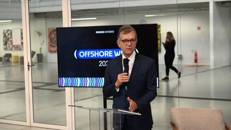 Senador Laércio Oliveira durante a abertura da offshore week 2025, no Rio, em 21 de outubro de 2025 (Foto agência eixos) Senador Laércio Oliveira durante a abertura da offshore week 2025, no Rio, em 21 de outubro de 2025 (Foto agência eixos)