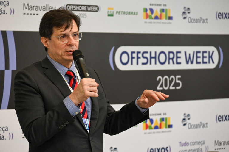 Presidente da Abespetro, Telmo Ghiorzi, na offshore week 2025