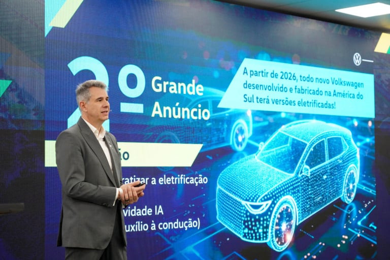 Todo Volkswagen desenvolvido na região América do Sul terá versões eletrificadas a partir de 2026, anuncia montadora (Foto: Divulgação/VW)