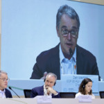 15.11.2025 - Belém - Dan Ioschpe, Campeão Climático da COP30, Presidente da COP 30, André Corrêa do Lago e Bruna Cerqueira, Diretora da Agenda de Ação da COP30 participam de entrevista coletiva durante 30ª Conferência das Partes (COP30).  Foto de Rafa Pereira/COP30