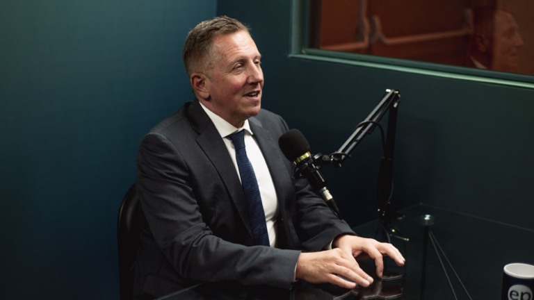 Ben Backwell, CEO do Global Wind Energy Council (GWEC), em entrevista ao TotalEnergies Studio durante a Brazil Offshore Wind Summit, no Rio, em 26/3/2024 (Foto Victor Curi/eixos)