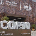 Entrada de um dos galpões da COP30, em Belém (PA), em 6 de novembro de 2025 (Foto Tânia Rêgo/Agência Brasil)