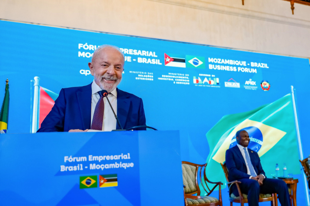 Presidente da República, Luiz Inácio Lula da Silva, durante o encerramento do encontro empresarial Brasil–Moçambique. Polana Serena Hotel – Maputo (Moçambique). Foto: Ricardo Stuckert / PR

