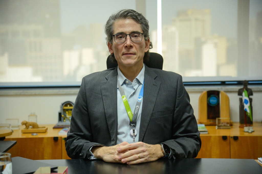 Raul Lycurgo, presidente da Eletronuclear, durante entrevista à Agência Brasil, na sede da empresa, no centro do Rio de Janeiro, em 8 de maio de 2024 (Foto Tomaz Silva/Agência Brasil)