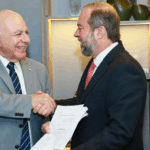 Ministro de Minas e Energia, Alexandre Silveira, recebeu, no final de outubro, o deputado Arnaldo Jardim, relator do PL dos minerais críticos. Foto: Tauan Alencar/ MME