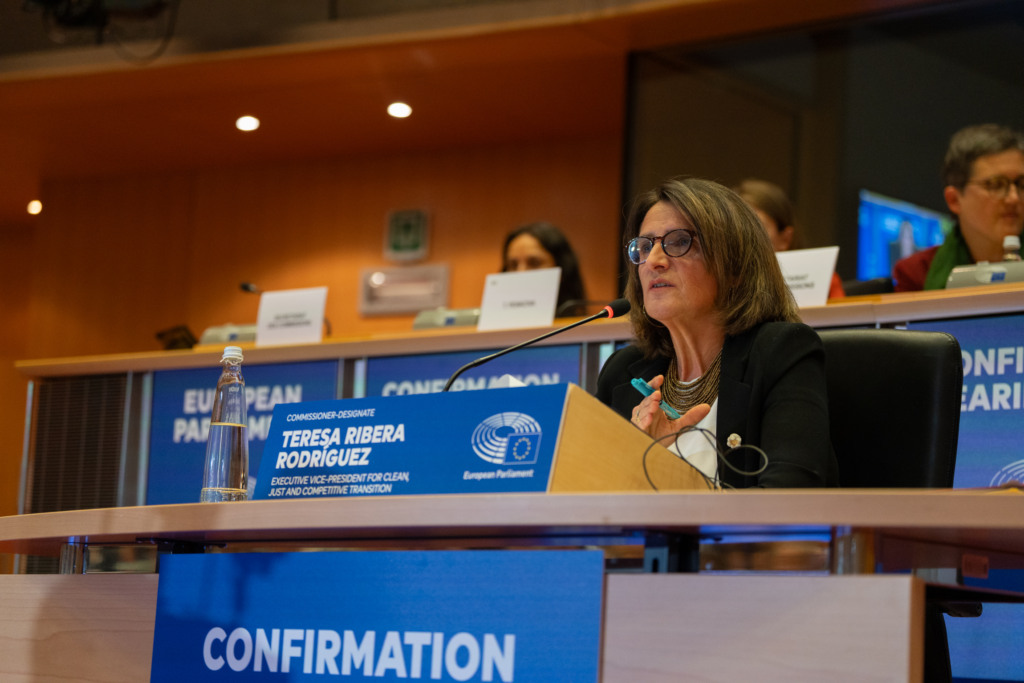 Teresa Ribera Rodríguez, vice-presidente da Comissão Europeia para a Transição Limpa, Justa e Competitiva. Foto: Parlamento Europeu