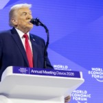 Donald Trump faz discurso especial durante a reuni&atilde;o anual do F&oacute;rum Econ&ocirc;mico Mundial de 2026, em Davos, na Su&iacute;&ccedil;a, em 21 de janeiro (Foto Benedikt von Loebell/WEF)