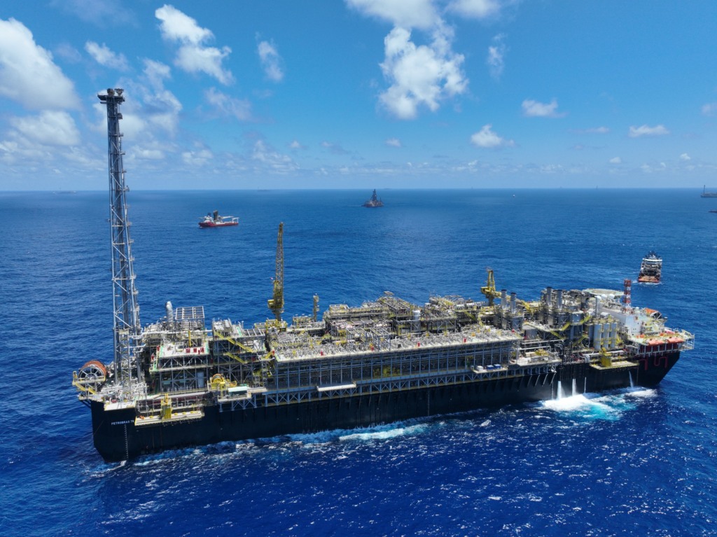 FPSO P-78 é a sétima plataforma em operação no campo de Búzios, no pré-sal da Bacia de Santos (Foto: Divulgação / Petrobras) FPSO P-78 é a sétima plataforma em operação no campo de Búzios, no pré-sal da Bacia de Santos (Foto: Divulgação / Petrobras)