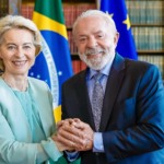 Lula durante reuni&atilde;o com a presidente da Comiss&atilde;o Europeia, Ursula von der Leye, sobre acordo UE-Mercosul, no Pal&aacute;cio do Itamaraty no Rio, em 16 de janeiro de 2025 (Foto Ricardo Stuckert/PR)