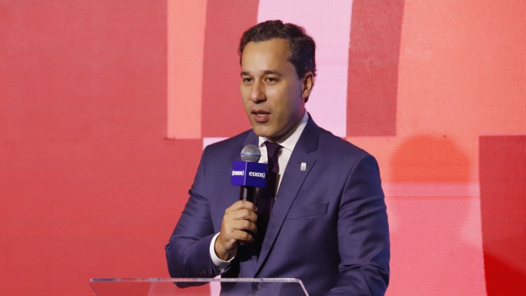 Artur Watt, diretor-geral da ANP, durante entrevista ao estúdio eixos na gas week outlook 2026, em São Paulo, em 24 de fevereiro (Foto Edu Viana/agência eixos)