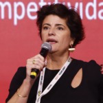 Cl&aacute;udia Brun, VP da Equinor no Brasil, durante entrevista ao estúdio eixos na gas week outlook 2026, em S&atilde;o Paulo, em 24 de fevereiro (Foto Edu Viana/agência eixos)