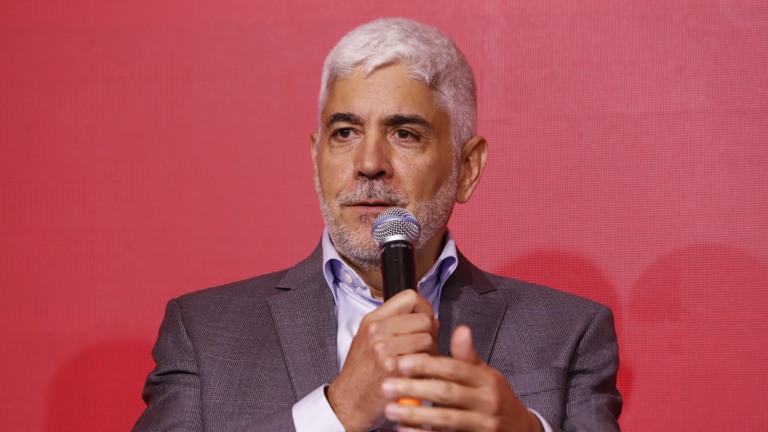 Daniel Hubner, VP de Soluções Industriais da Yara, fala no painel 'A nova arquitetura de mercado', durante a gas week outlook 2026, em São Paulo, 24 de fevereiro (Foto Edu Viana/agência eixos)