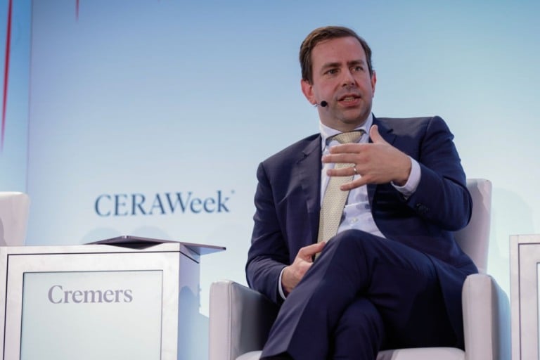 O presidente da divisão de Gás Integrado da Shell, Cederic Cremers, durante a CeraWeek. Foto: Publicação nas Redes Sociais