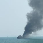 Corveta IRIS Shahid Sayyad Shirazi, da Marinha da Guarda Revolucion&aacute;ria Isl&acirc;mica do Ir&atilde;, foi alvo de um ataque em Hormozgan, em 4 de mar&ccedil;o de 2026 (Foto RS/Fotos P&uacute;blicas)