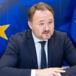 Dan J&oslash;rgensen durante visita à Comissão Europeia, em Bruxelas (B&eacute;lgica), em 8 de fevereiro de 2024 (Foto Jennifer Jacquemart/Comissão Europeia)