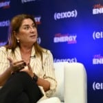 Fátima Facuri, CEO do Grupo Open Brasil, fala ao estúdio eixos durante a Macaé Energy 2026, em 18 de março (Foto Bruno de Lima/agência eixos)