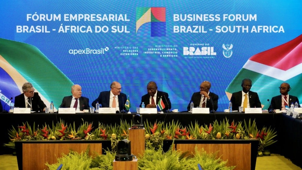 Geraldo Alckmin durante a abertura do Fórum Empresarial Brasil–África do Sul, em Brasília (DF), 9 de março de 2026 (Foto Cadu Gomes/VPR) Geraldo Alckmin durante a abertura do Fórum Empresarial Brasil–África do Sul, em Brasília (DF), 9 de março de 2026 (Foto Cadu Gomes/VPR)