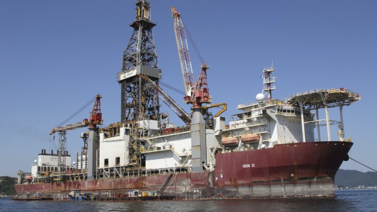 Navio-sonda ODN II, enviado pela Petrobras à região do Oiapoque para perfurar um poço em busca de petróleo (Foto Divulgação Ocyan)