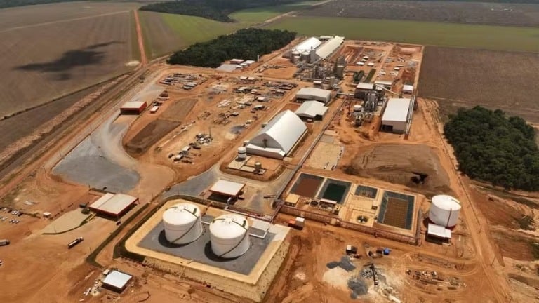 Obras da usina de etanol de milho da RRP Energia em Tapurah/MT (Foto Divulgação)