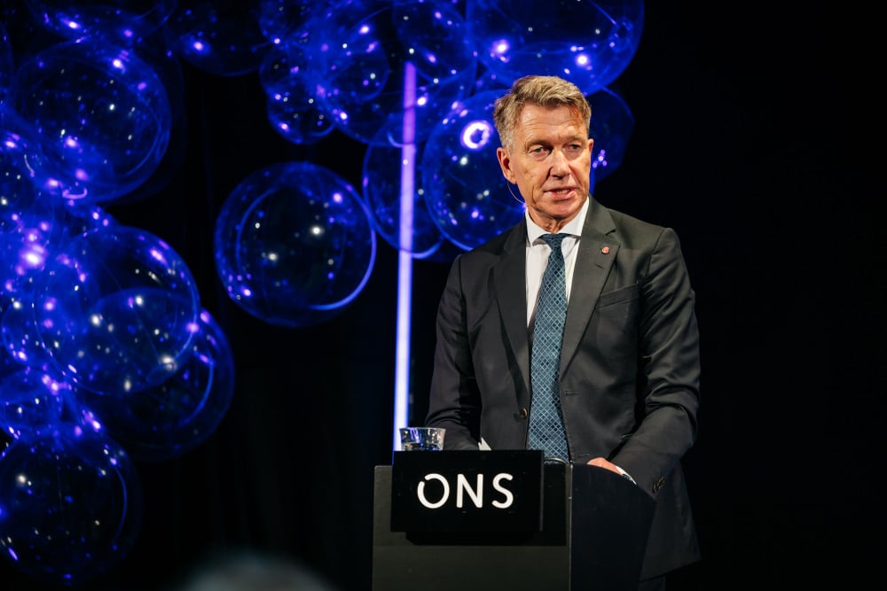 Ministro da Energia norueguês, Terje Aasland, durante o Offshore Northern Seas (ONS) 2026, em Stavanger. Foto: Divulgação ONS. 
